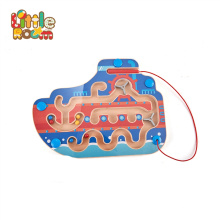 Customized Ship Simple Magnetic Wooden Toy Bead Maze Kids Magnet Toys